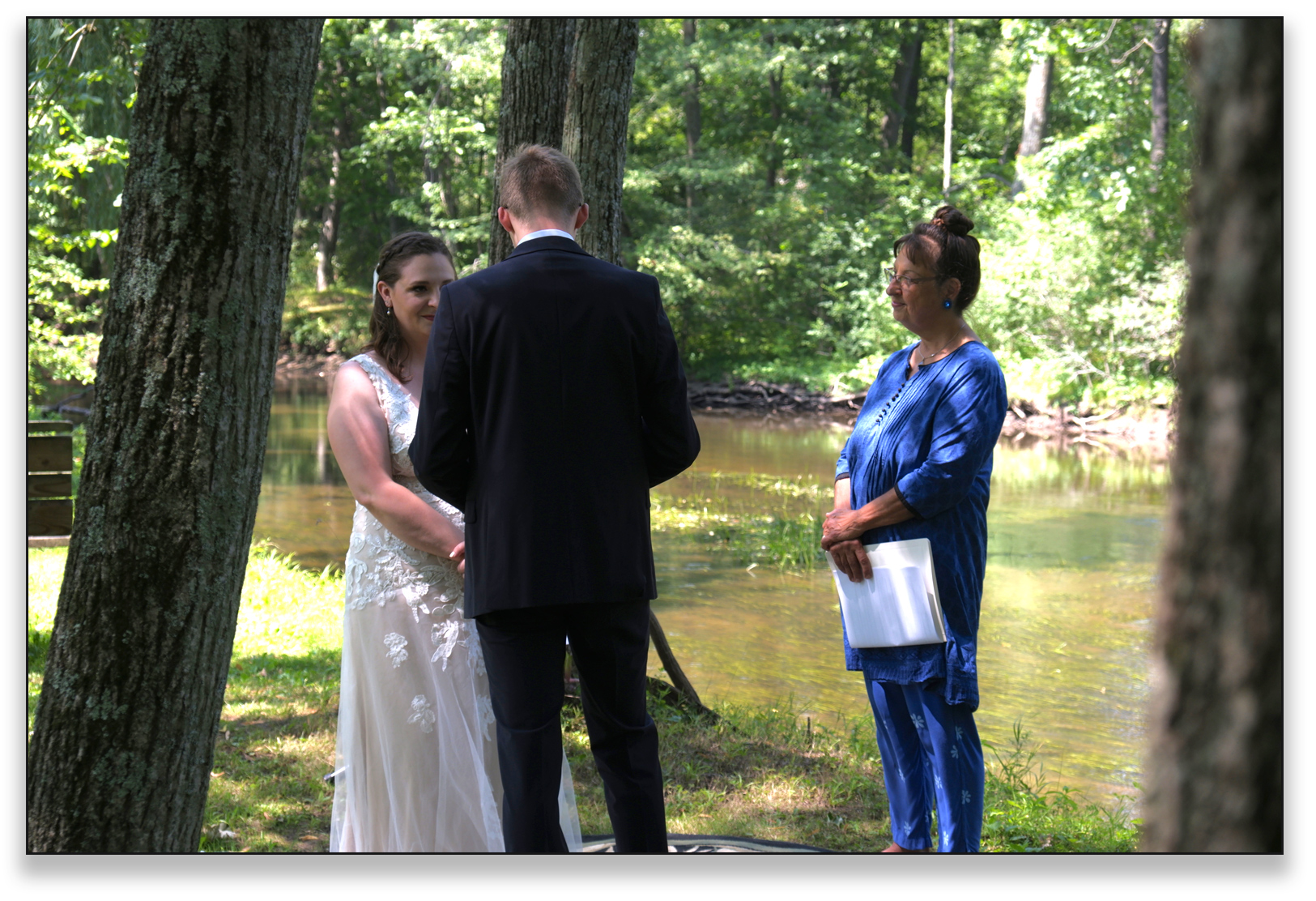 Summer wedding by the river