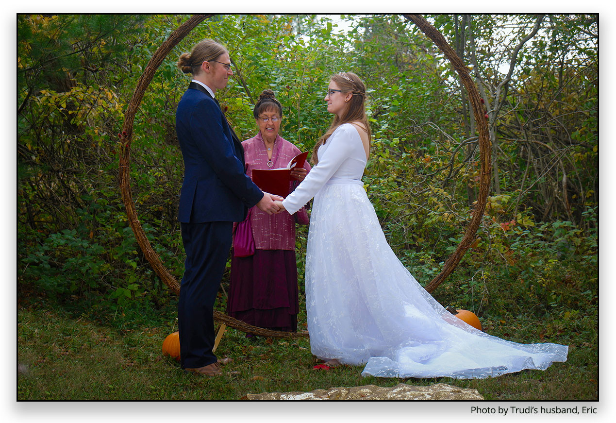 Small Outdoor Wedding with Trudi Cooper Officiating